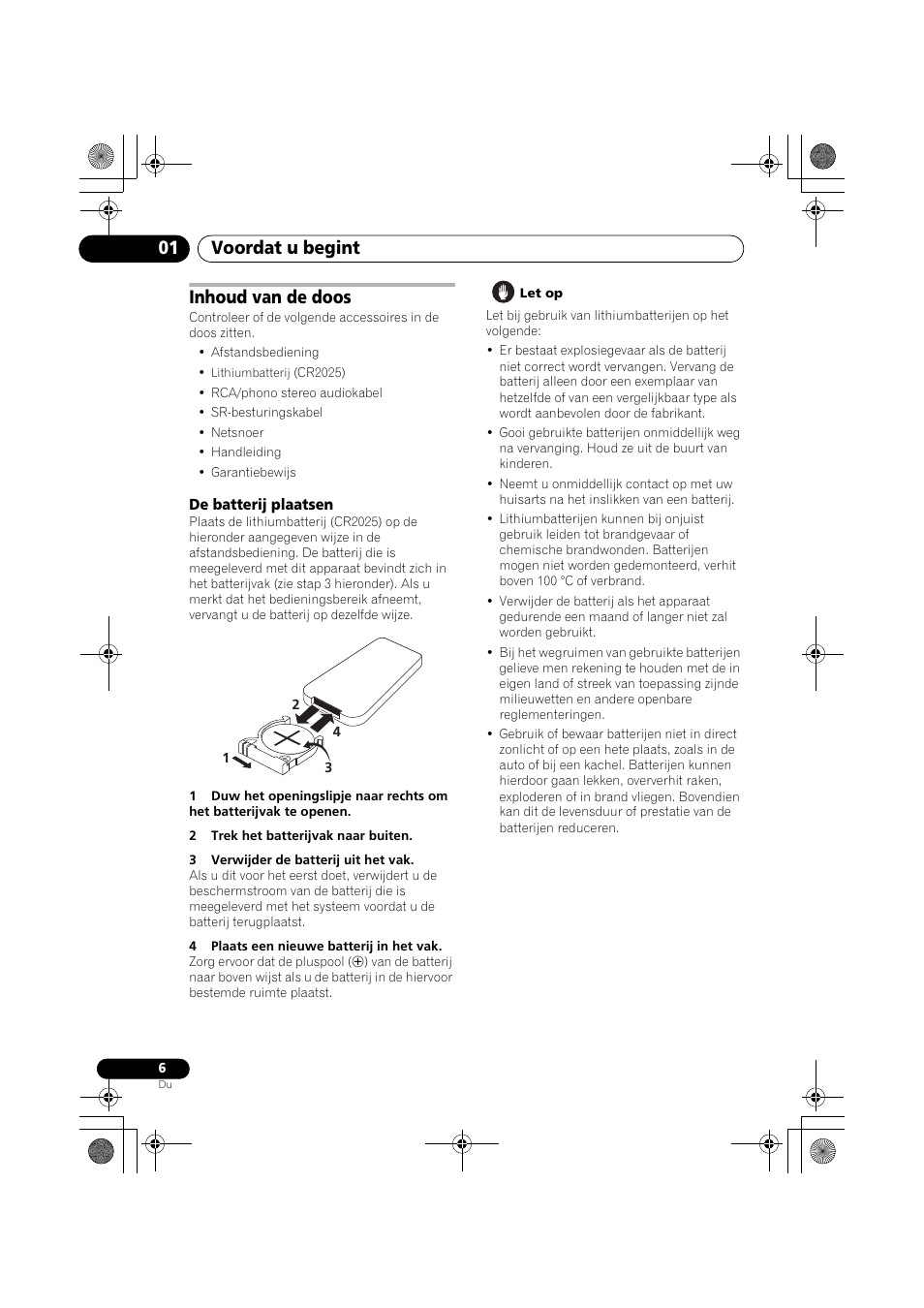 Inhoud van de doos, Voordat u begint 01 | Pioneer PD-D9-J User Manual | Page 60 / 110
