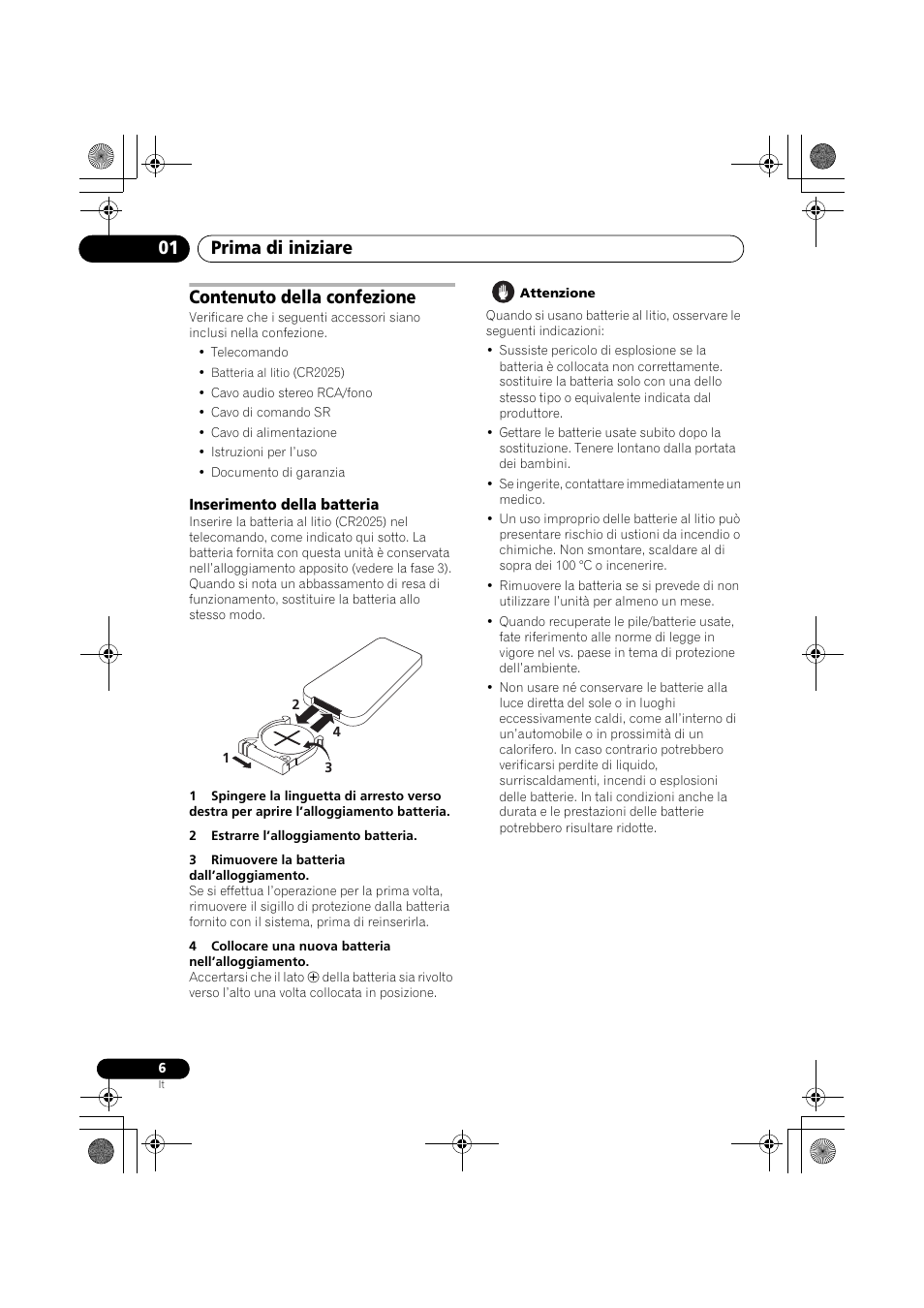Contenuto della confezione, Prima di iniziare 01 | Pioneer PD-D9-J User Manual | Page 78 / 110