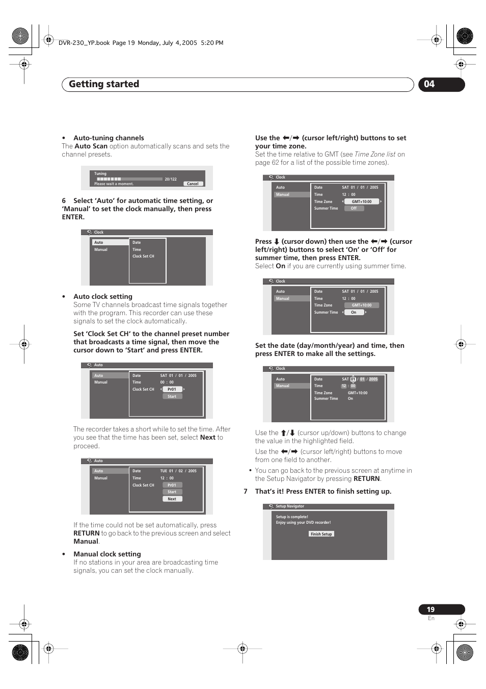 Getting started 04 | Pioneer DVR-230-S User Manual | Page 19 / 72