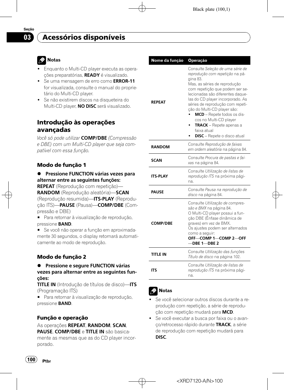 Introdução às operações, Avançadas, Acessórios disponíveis | Introdução às operações avançadas | Pioneer Super Tuner IIID DEH-P5950IB User Manual | Page 100 / 112