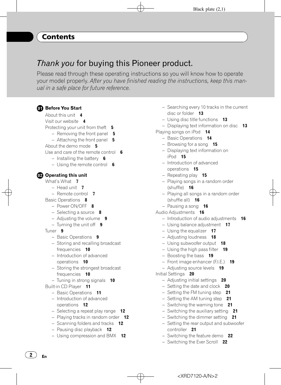 Pioneer Super Tuner IIID DEH-P5950IB User Manual | Page 2 / 112