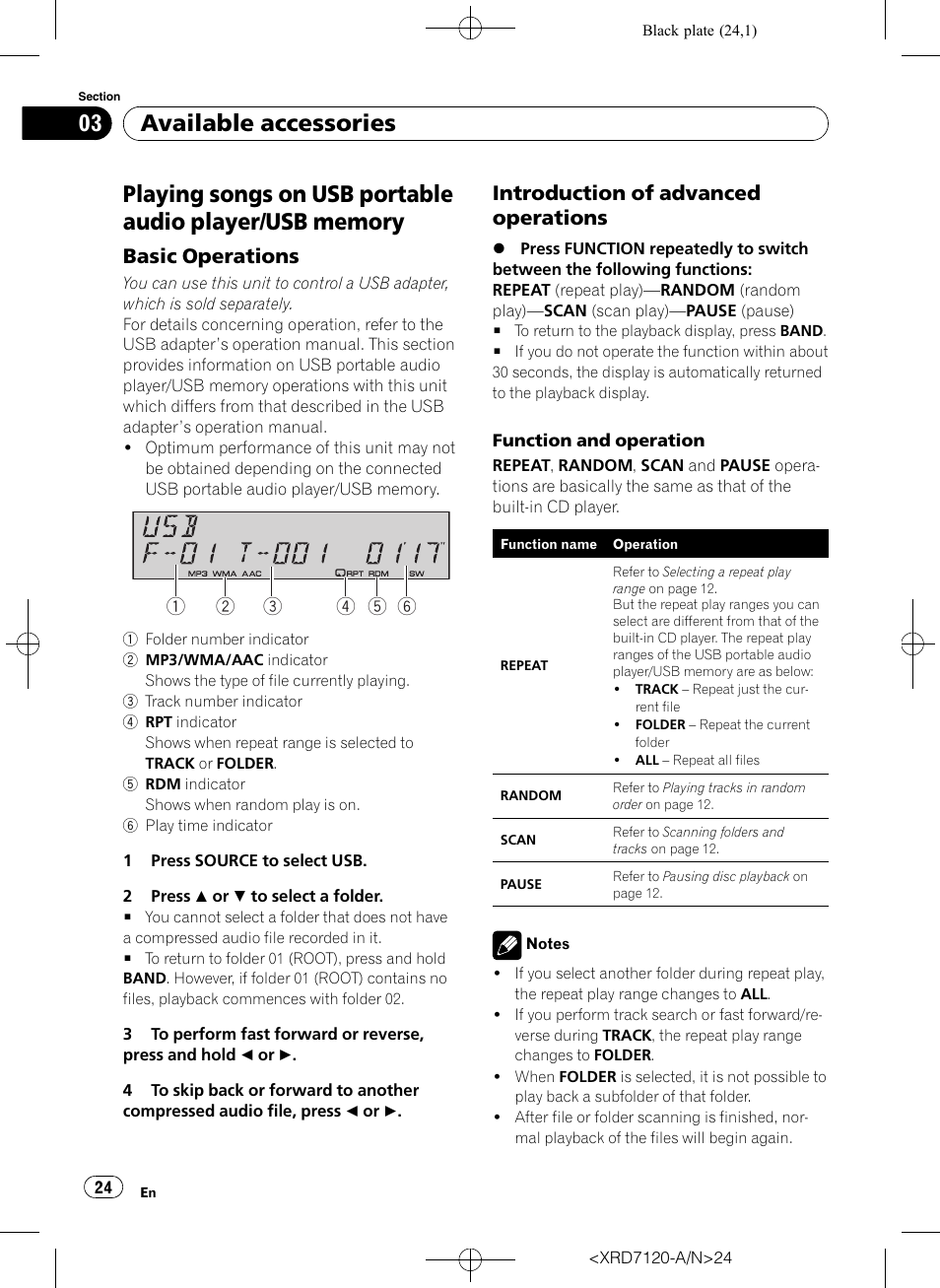 Usb memory, Basic operations 24, Introduction of advanced | Operations, Available accessories, Basic operations, Introduction of advanced operations | Pioneer Super Tuner IIID DEH-P5950IB User Manual | Page 24 / 112