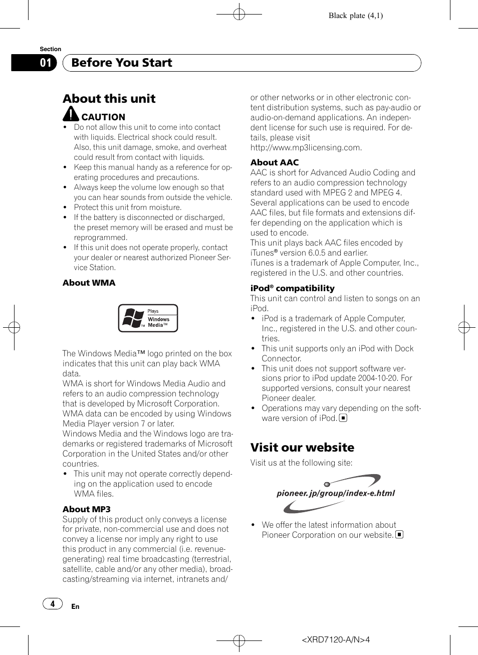 Before you start, About this unit, Visit our website | Pioneer Super Tuner IIID DEH-P5950IB User Manual | Page 4 / 112