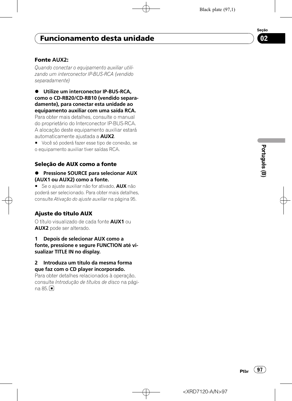 Funcionamento desta unidade | Pioneer Super Tuner IIID DEH-P5950IB User Manual | Page 97 / 112
