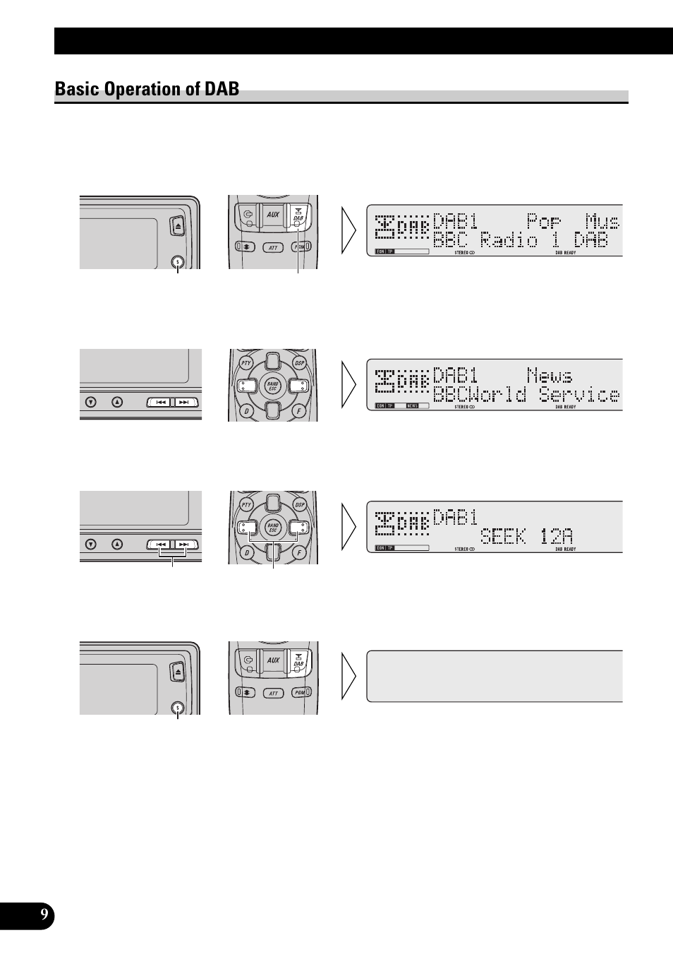 Basic operation of dab, Basic operation | Pioneer GEX-P900DAB User Manual | Page 10 / 88