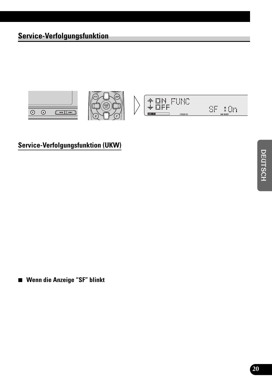 Service-verfolgungsfunktion, Service-verfolgungsfunktion (ukw) | Pioneer GEX-P900DAB User Manual | Page 77 / 88