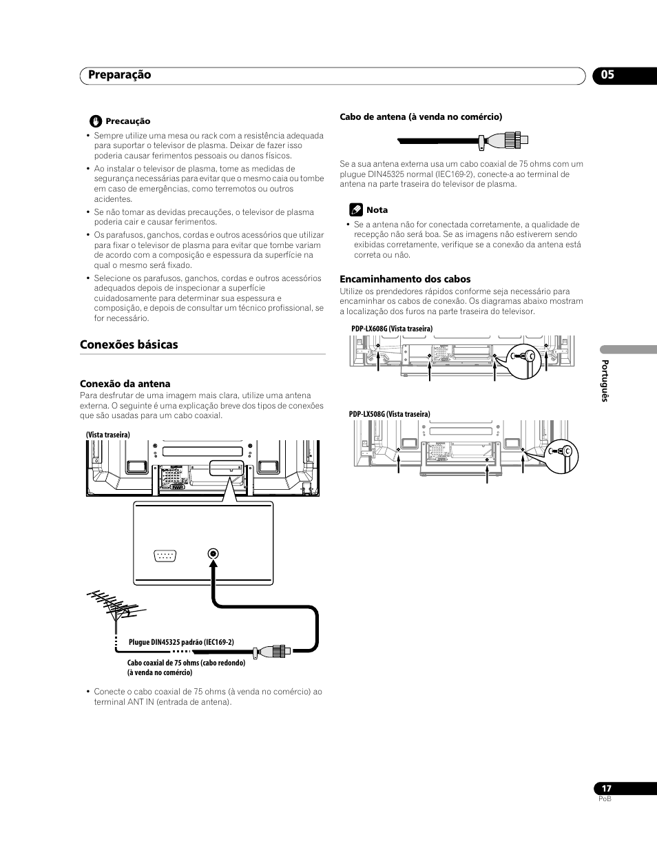Conexões básicas, Preparação 05 | Pioneer PDP-LX508G User Manual | Page 149 / 266