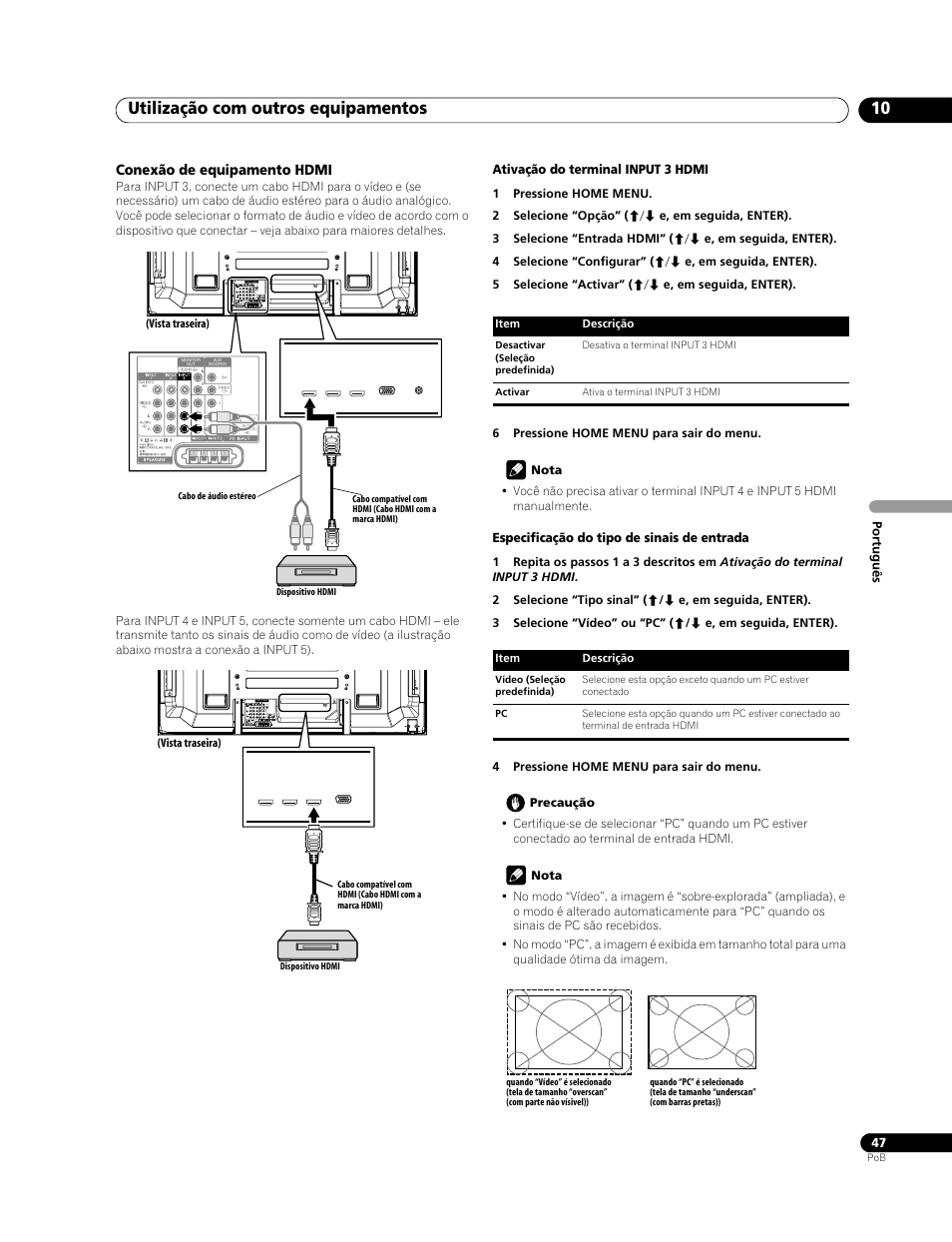 Utilização com outros equipamentos 10 | Pioneer PDP-LX508G User Manual | Page 179 / 266