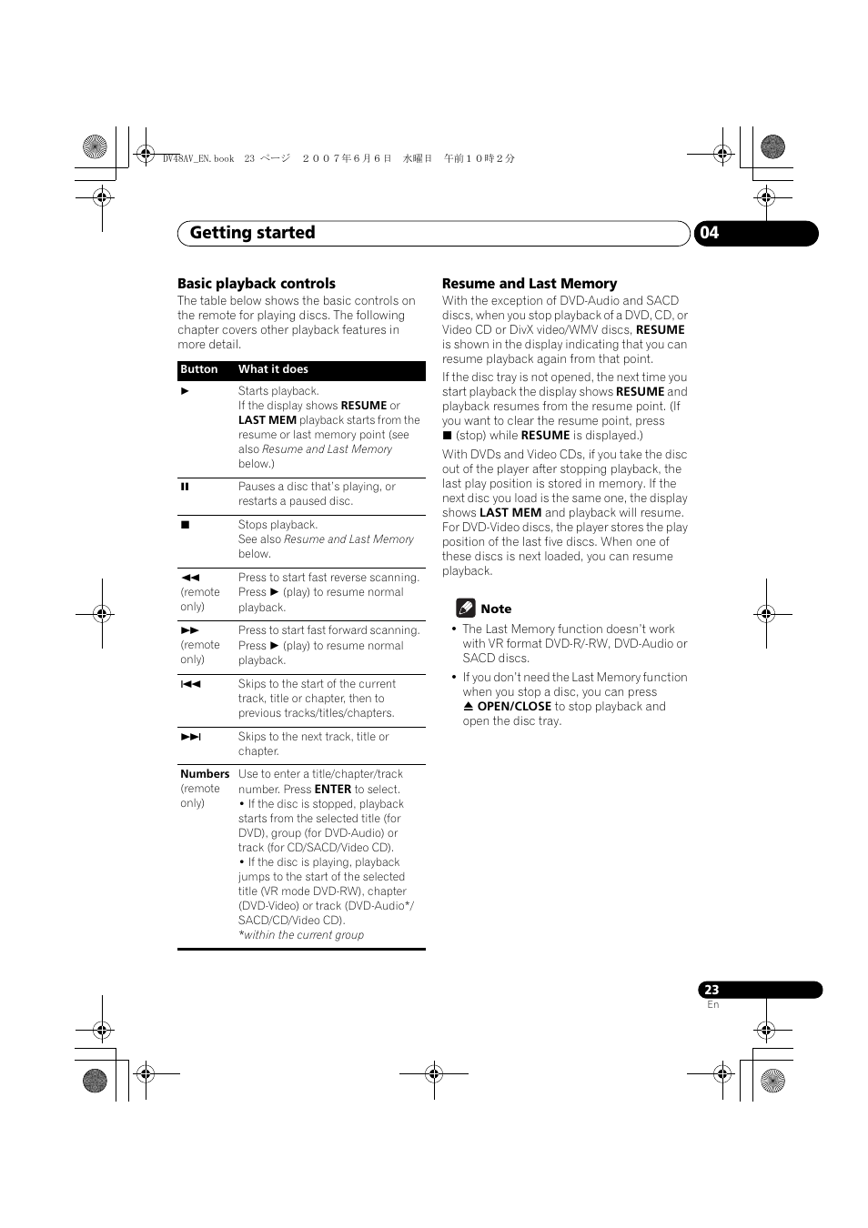 Getting started 04 | Pioneer Elite DV-48AV User Manual | Page 23 / 63