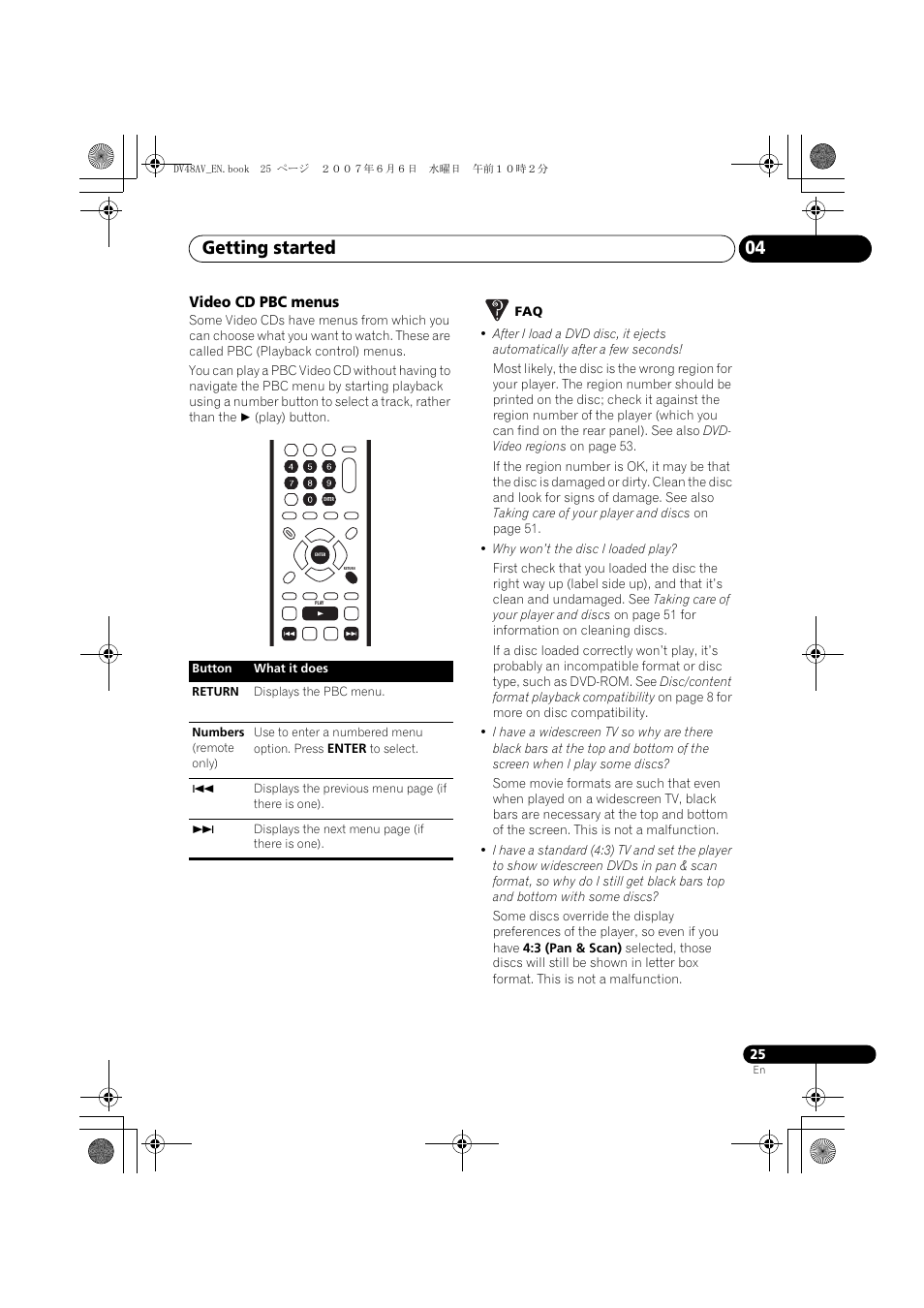 Getting started 04 | Pioneer Elite DV-48AV User Manual | Page 25 / 63