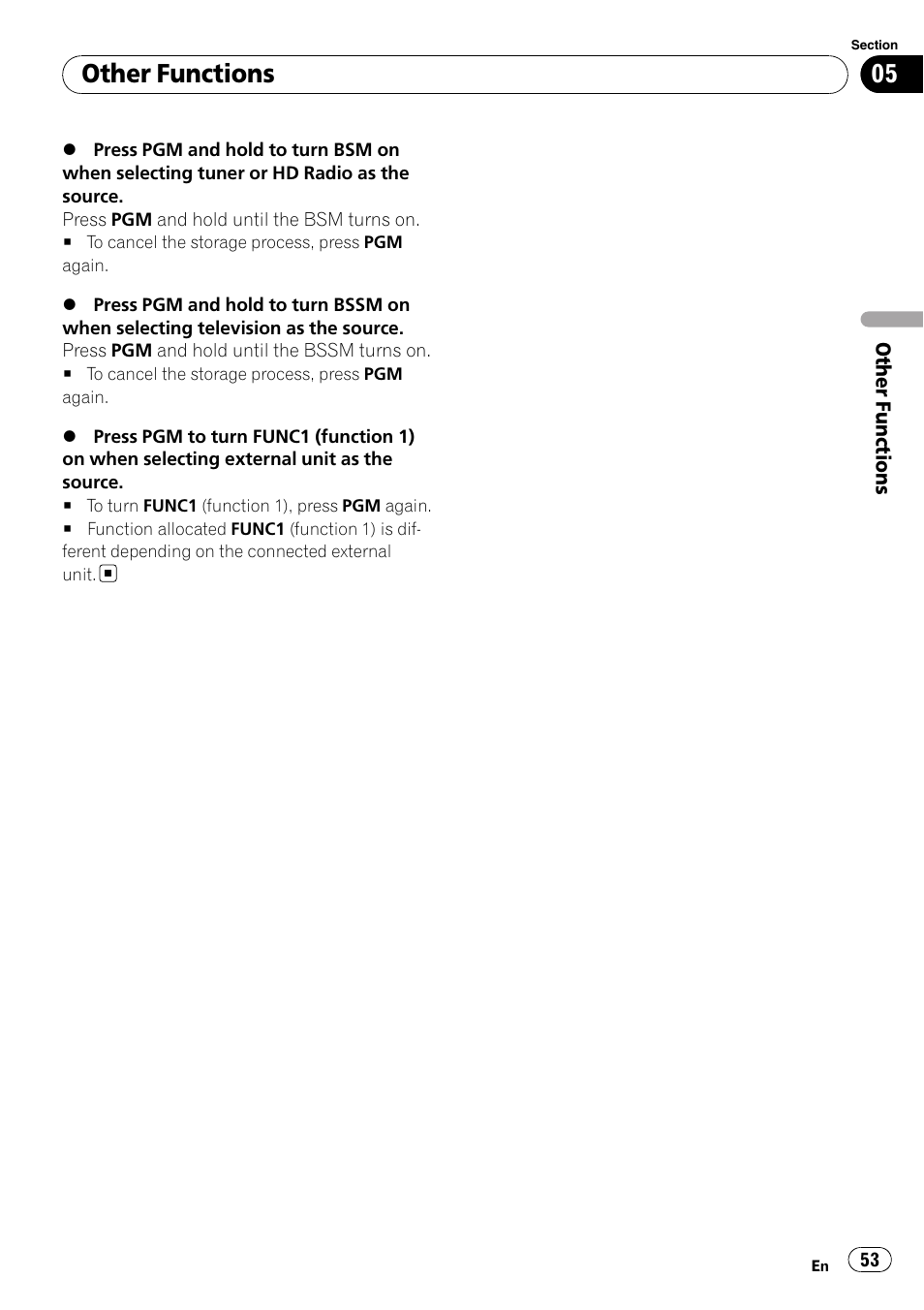 Other functions | Pioneer DEH-P7000BT User Manual | Page 53 / 77