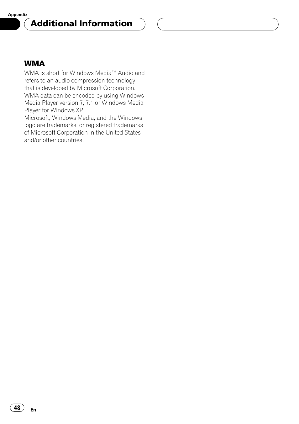 Additional information | Pioneer DEH-P5500MP User Manual | Page 48 / 160