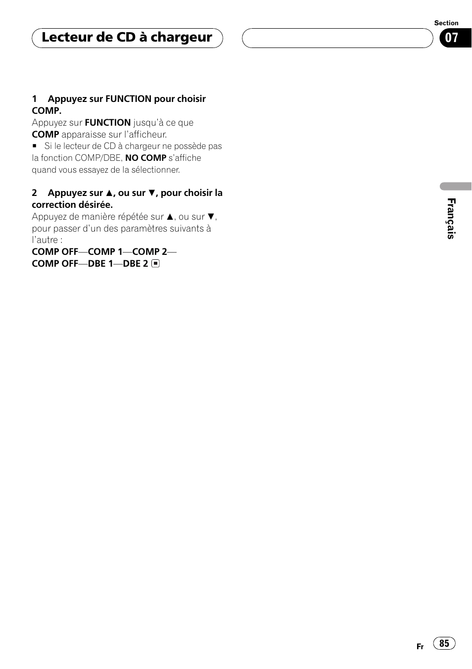 Lecteur de cd à chargeur | Pioneer DEH-P5500MP User Manual | Page 85 / 160