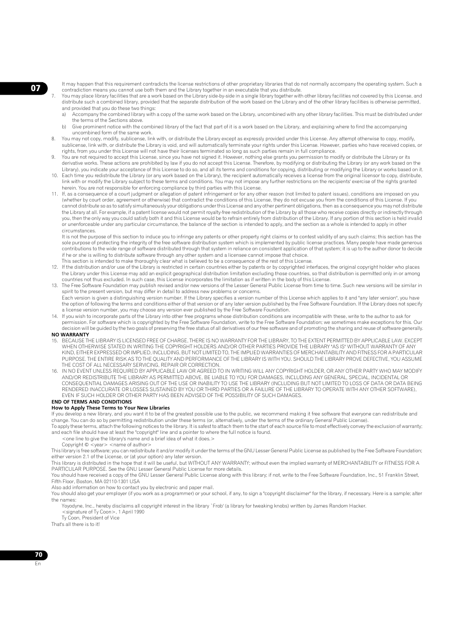 Pioneer Elite BDP-05FD User Manual | Page 70 / 72