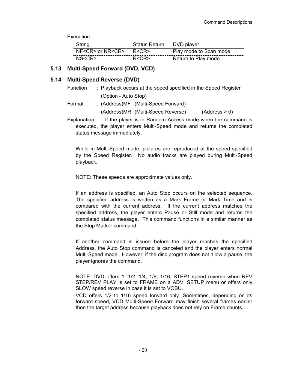 13multi-speed forward (dvd, vcd), 14multi-speed reverse (dvd) | Pioneer Industrial DVD Player DVD-V7400 User Manual | Page 27 / 113