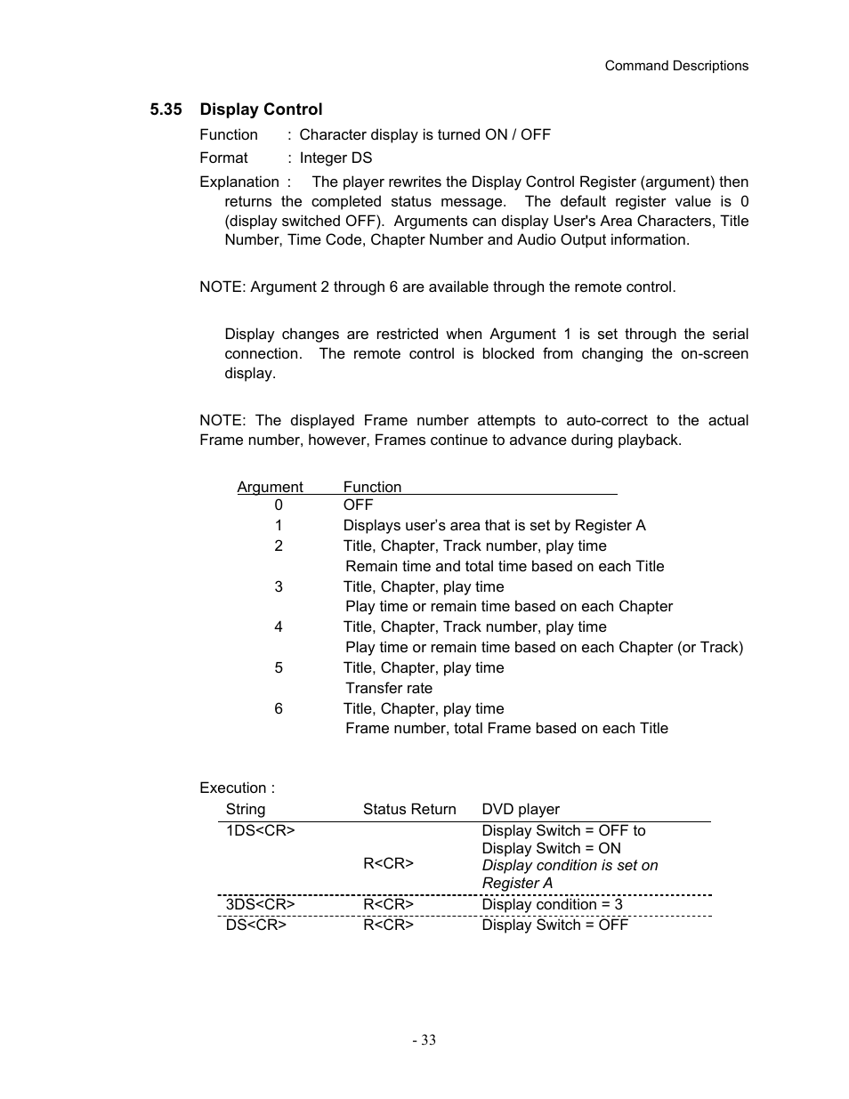 35display control, 35 display, Control | Pioneer Industrial DVD Player DVD-V7400 User Manual | Page 40 / 113