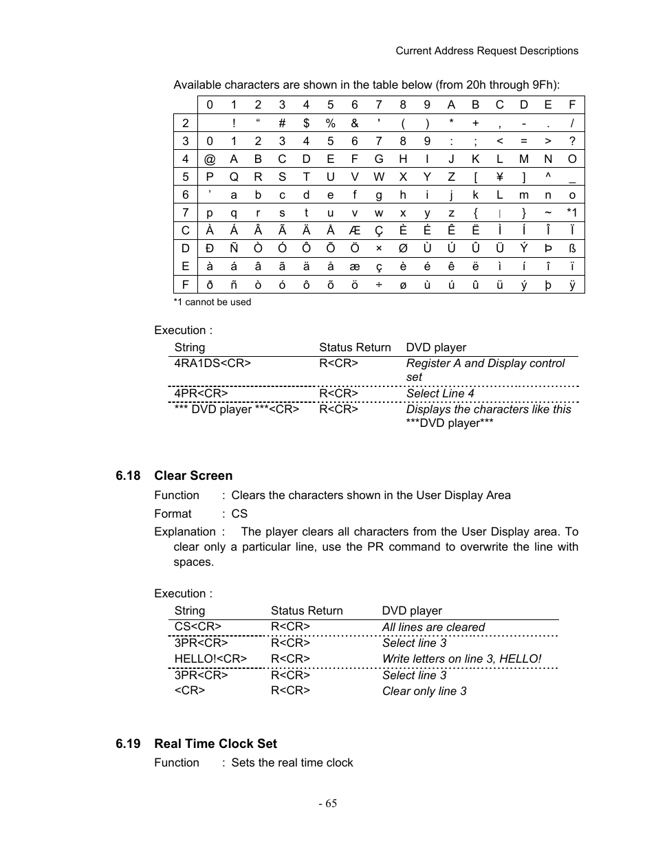 18clear screen, 19real time clock set, 18 clear | Screen, 19 real time clock set | Pioneer Industrial DVD Player DVD-V7400 User Manual | Page 72 / 113