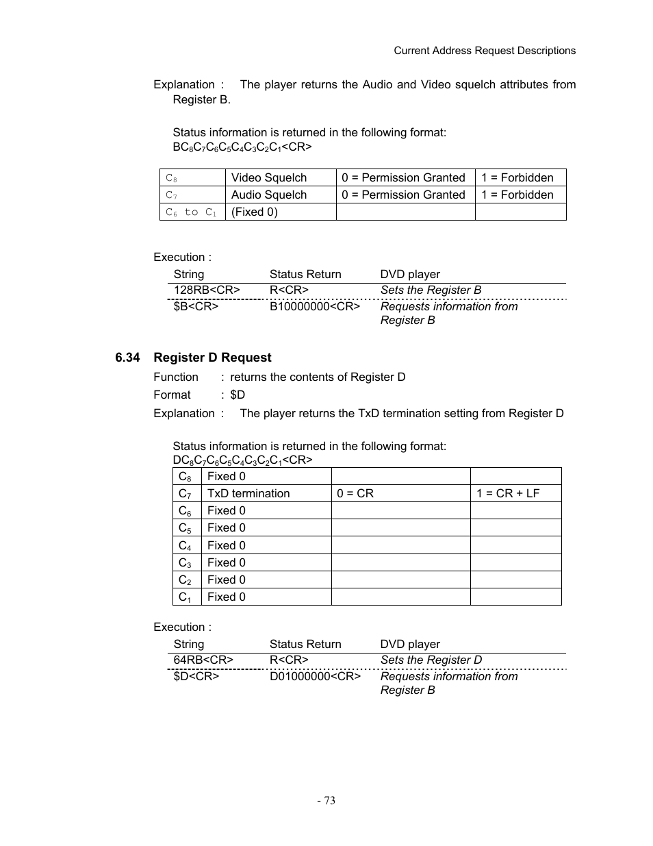 34register d request, 34 register d request | Pioneer Industrial DVD Player DVD-V7400 User Manual | Page 80 / 113