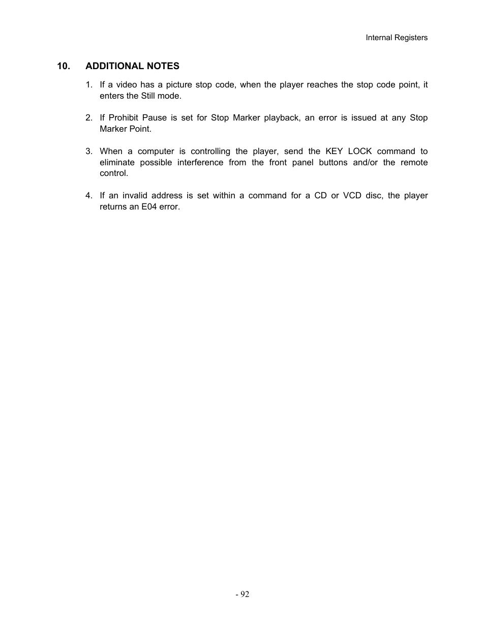 Additional notes, Additional, Notes | Pioneer Industrial DVD Player DVD-V7400 User Manual | Page 99 / 113