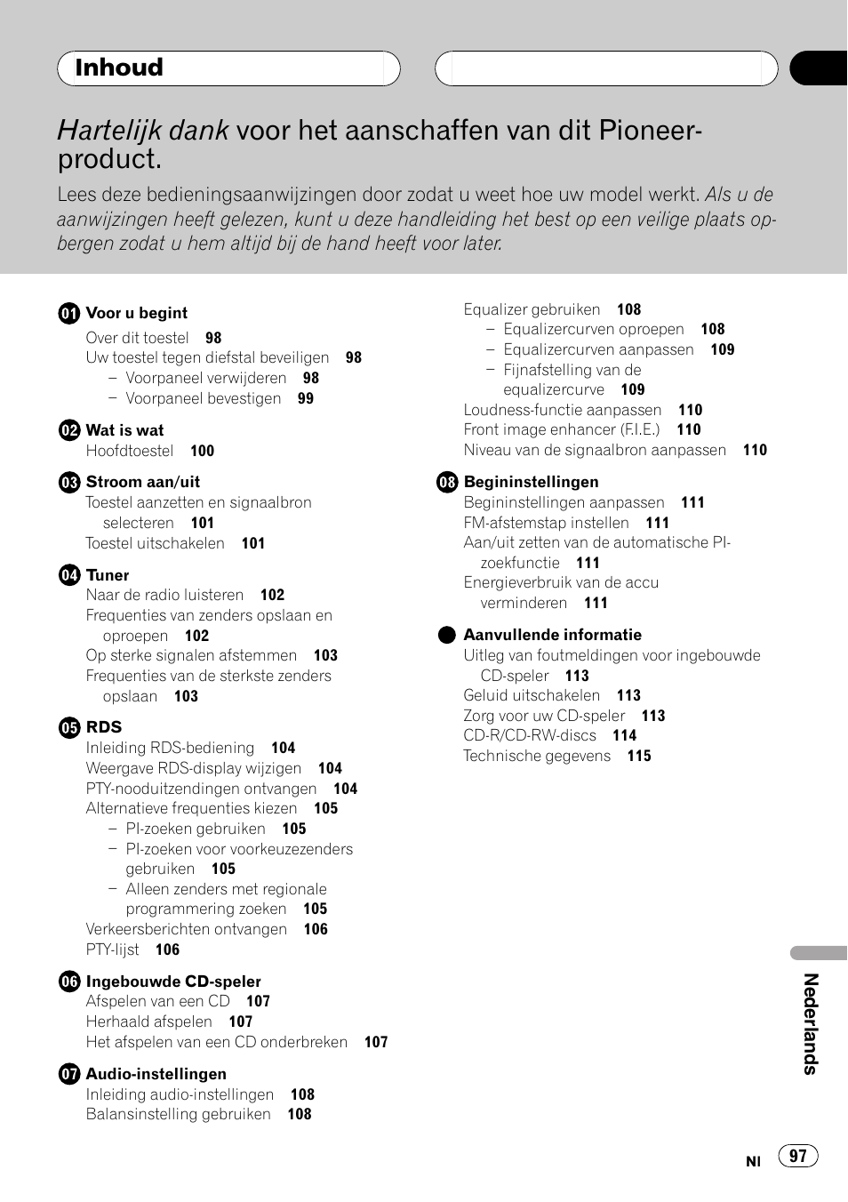 Pioneer DEH-2700RB User Manual | Page 97 / 116