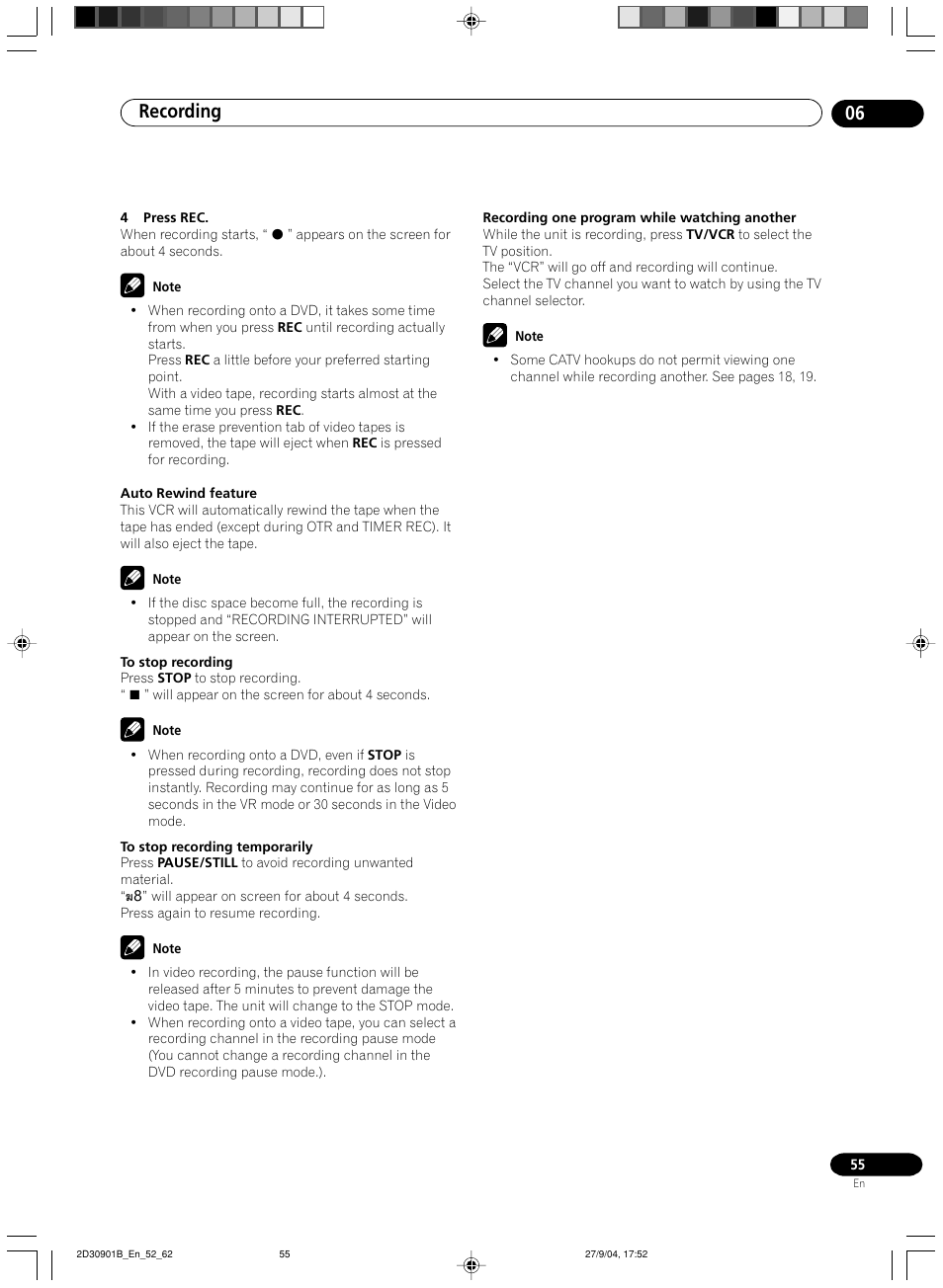 Recording 06 | Pioneer dvr-rt500 User Manual | Page 55 / 91