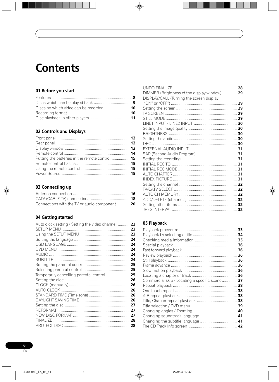 Pioneer dvr-rt500 User Manual | Page 6 / 91
