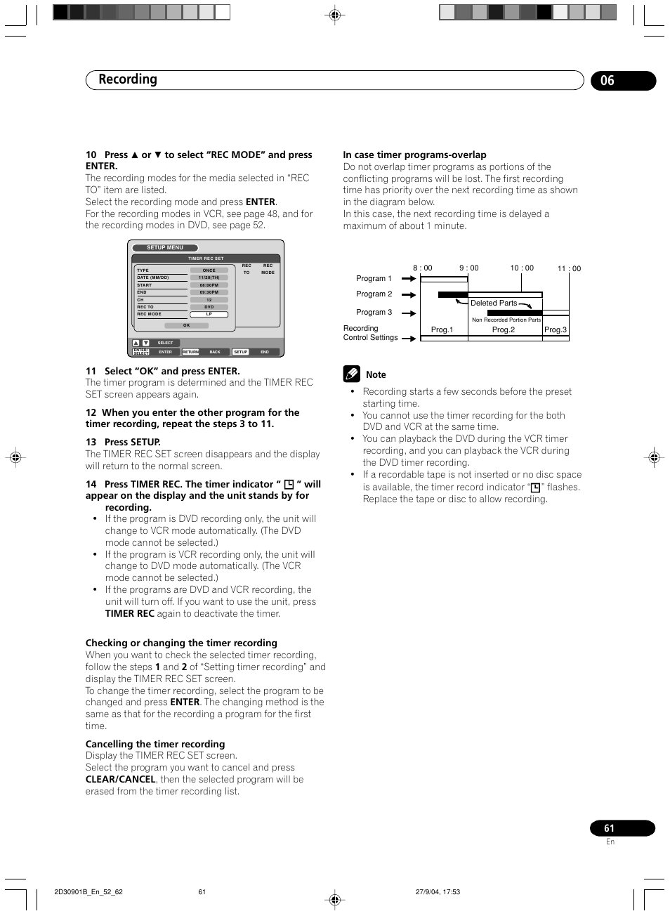Recording 06 | Pioneer dvr-rt500 User Manual | Page 61 / 91