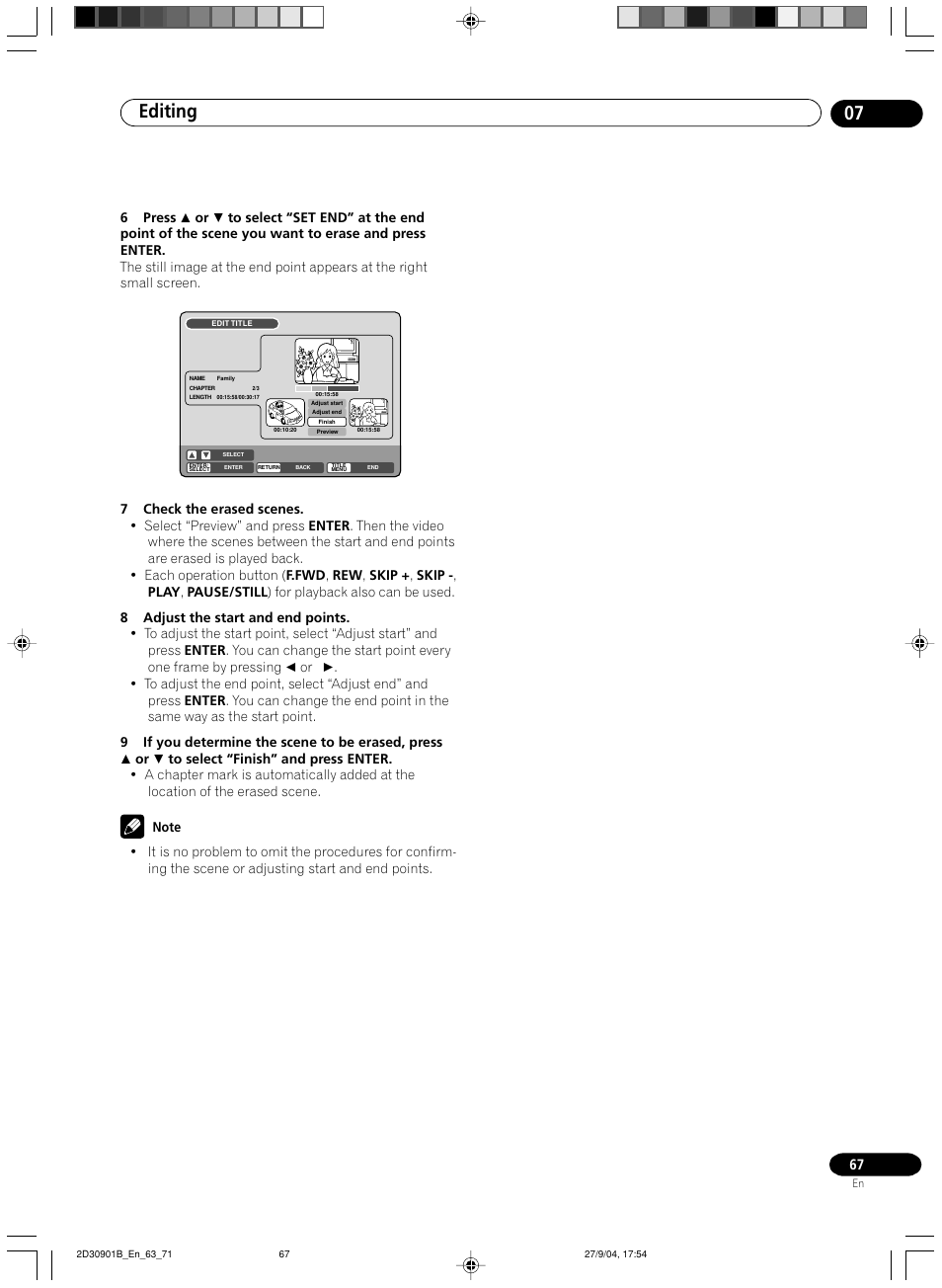 Editing 07 | Pioneer dvr-rt500 User Manual | Page 67 / 91