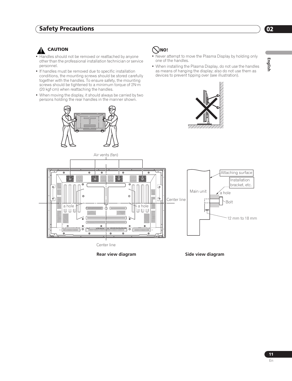 Safety precautions 02 | Pioneer PDP-5000EX User Manual | Page 11 / 230