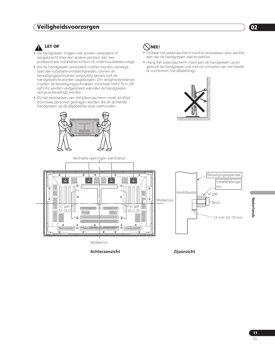 Veiligheidsvoorzorgen 02 | Pioneer PDP-5000EX User Manual | Page 163 / 230