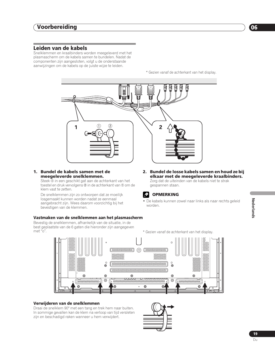 Leiden van de kabels, Voorbereiding 06 | Pioneer PDP-5000EX User Manual | Page 171 / 230