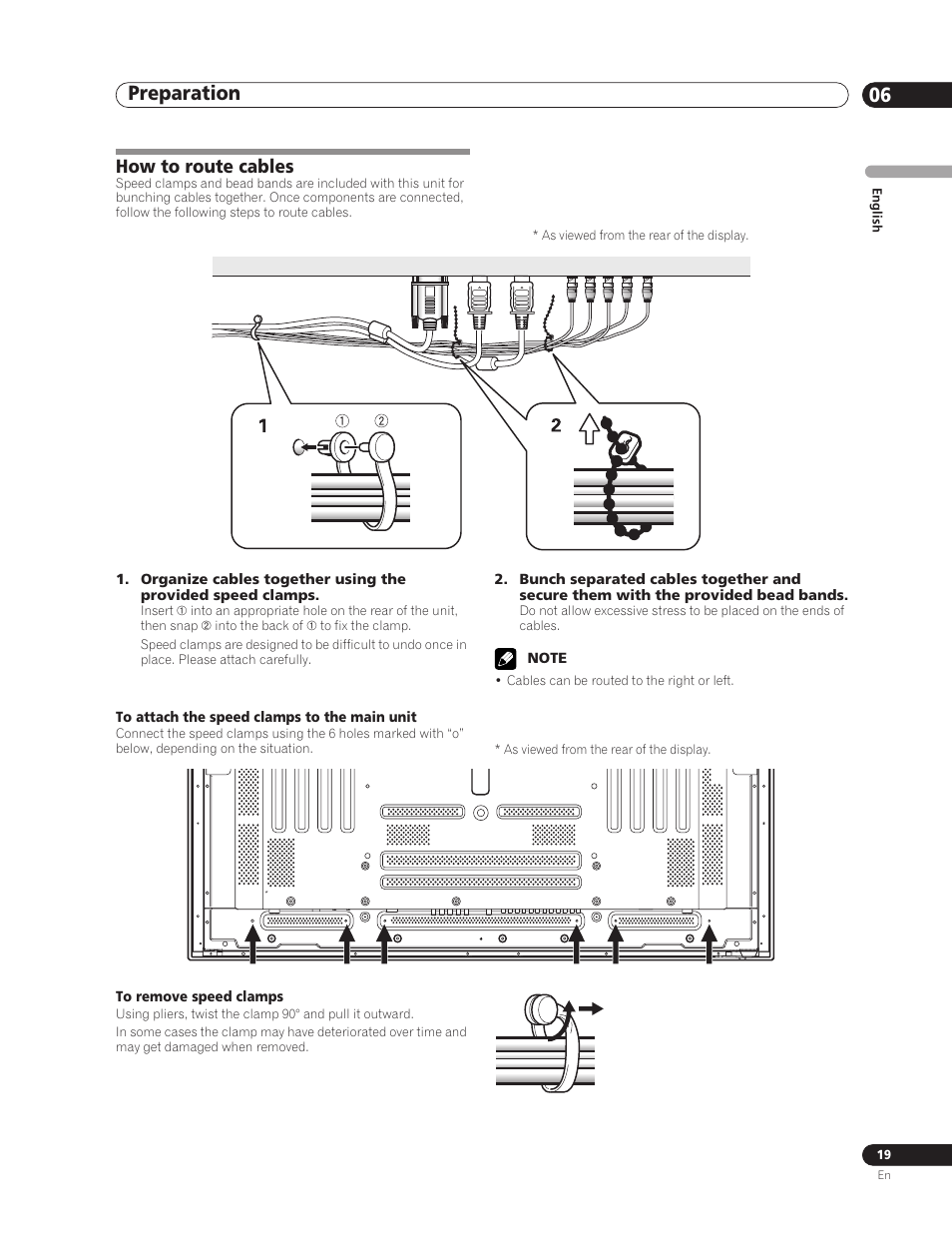 How to route cables, Preparation 06 | Pioneer PDP-5000EX User Manual | Page 19 / 230