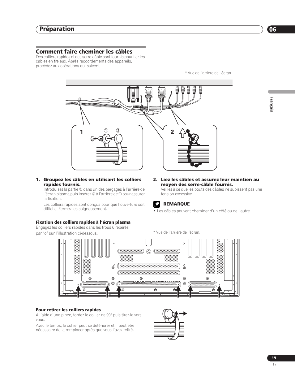 Comment faire cheminer les câbles, Préparation 06 | Pioneer PDP-5000EX User Manual | Page 57 / 230