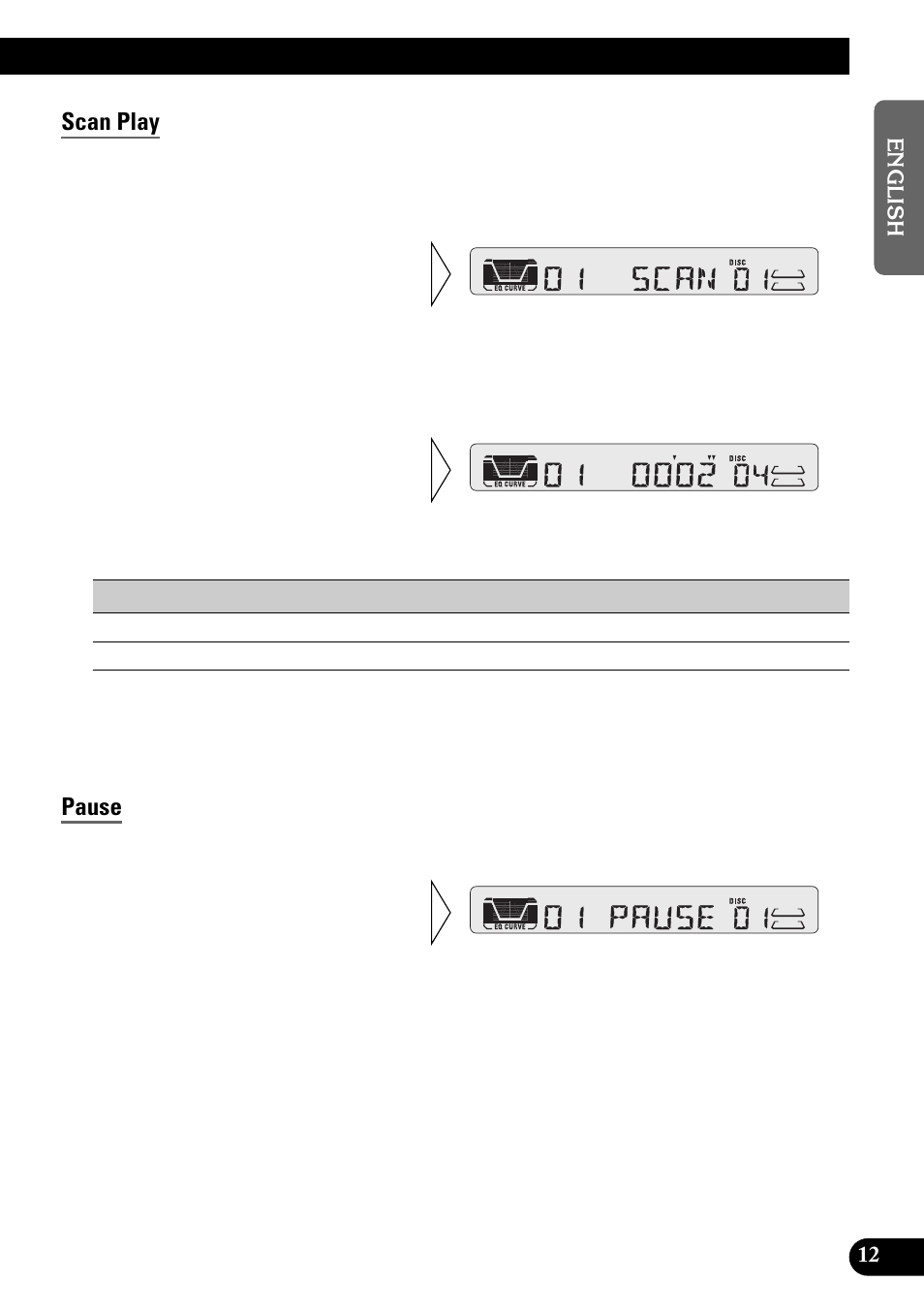 Scan play, Pause | Pioneer KEH-P4950 User Manual | Page 13 / 80