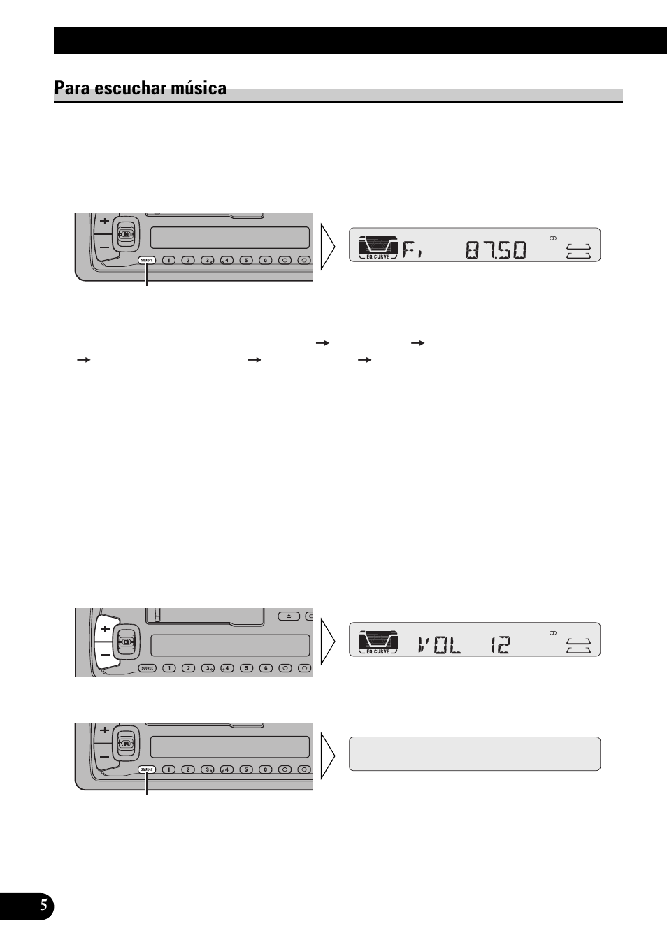 Operación básica, Para escuchar música | Pioneer KEH-P4950 User Manual | Page 32 / 80