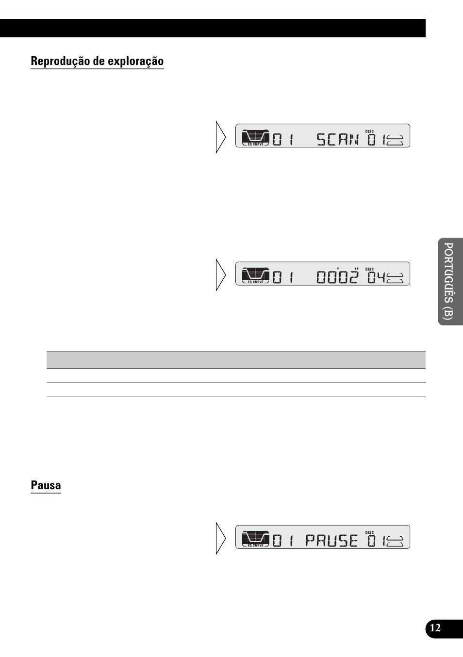 Reprodução de exploração, Pausa | Pioneer KEH-P4950 User Manual | Page 65 / 80