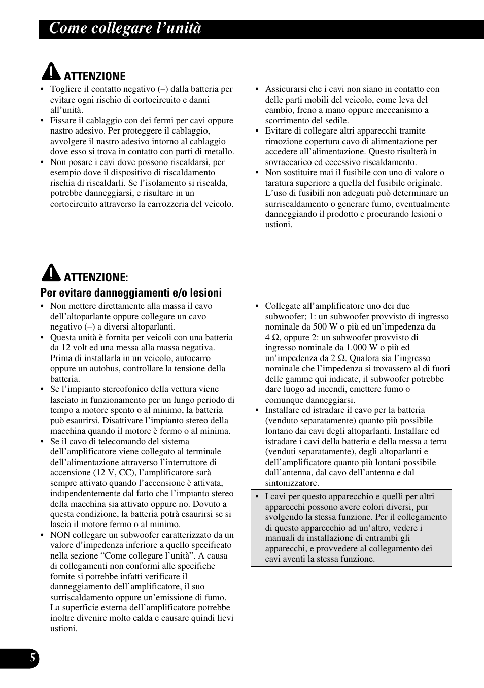 Come collegare l’unità | Pioneer PRS-D3000SPL User Manual | Page 62 / 86