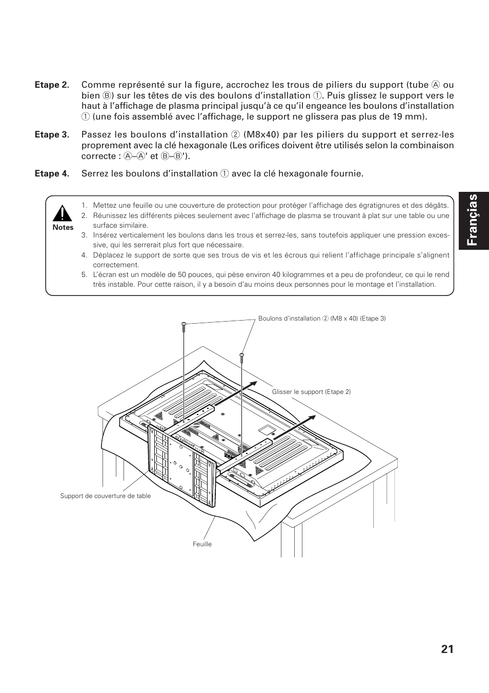 Françias | Pioneer PDK-TS01-L User Manual | Page 21 / 76