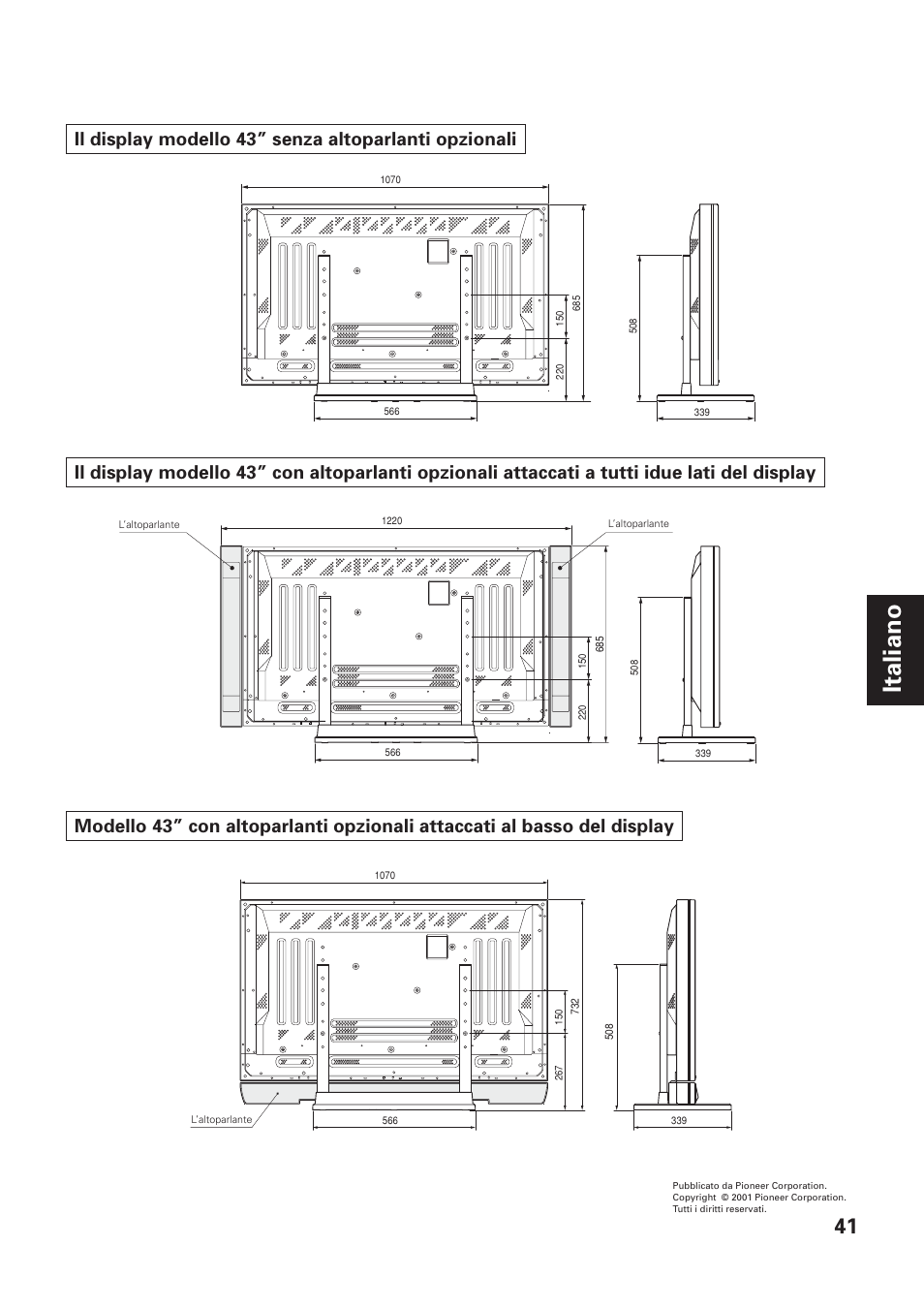 Italiano | Pioneer PDK-TS01-L User Manual | Page 41 / 76