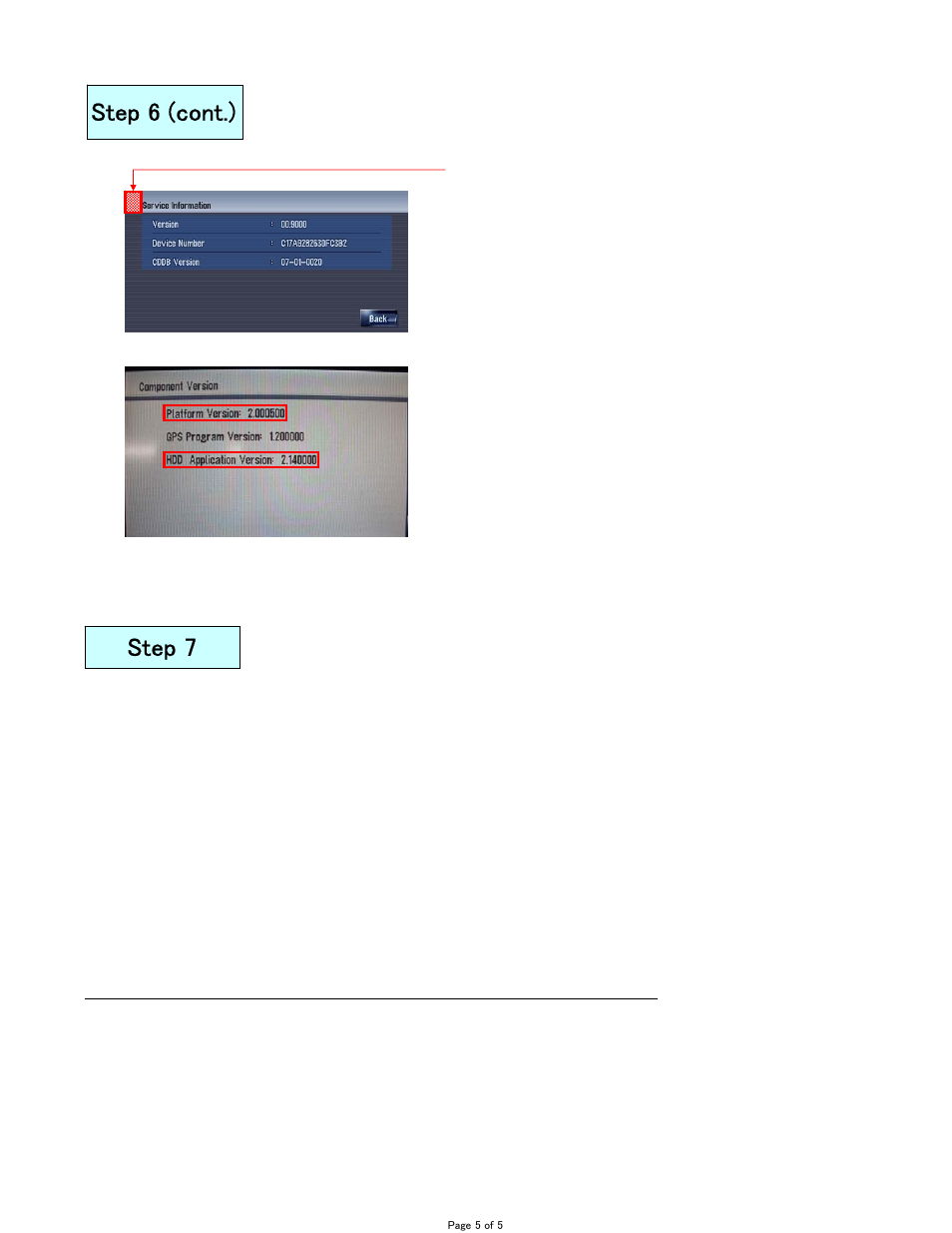 Step 7 step 6 (cont.) | Pioneer AVIC-Z2 User Manual | Page 5 / 5