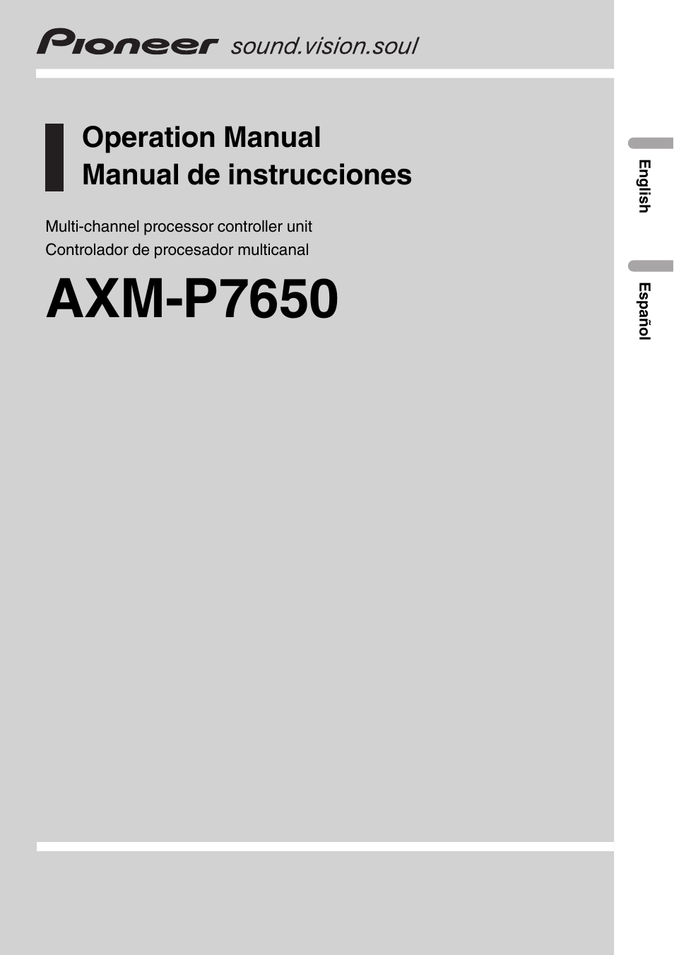 Pioneer AXM-P7650 User Manual | 42 pages