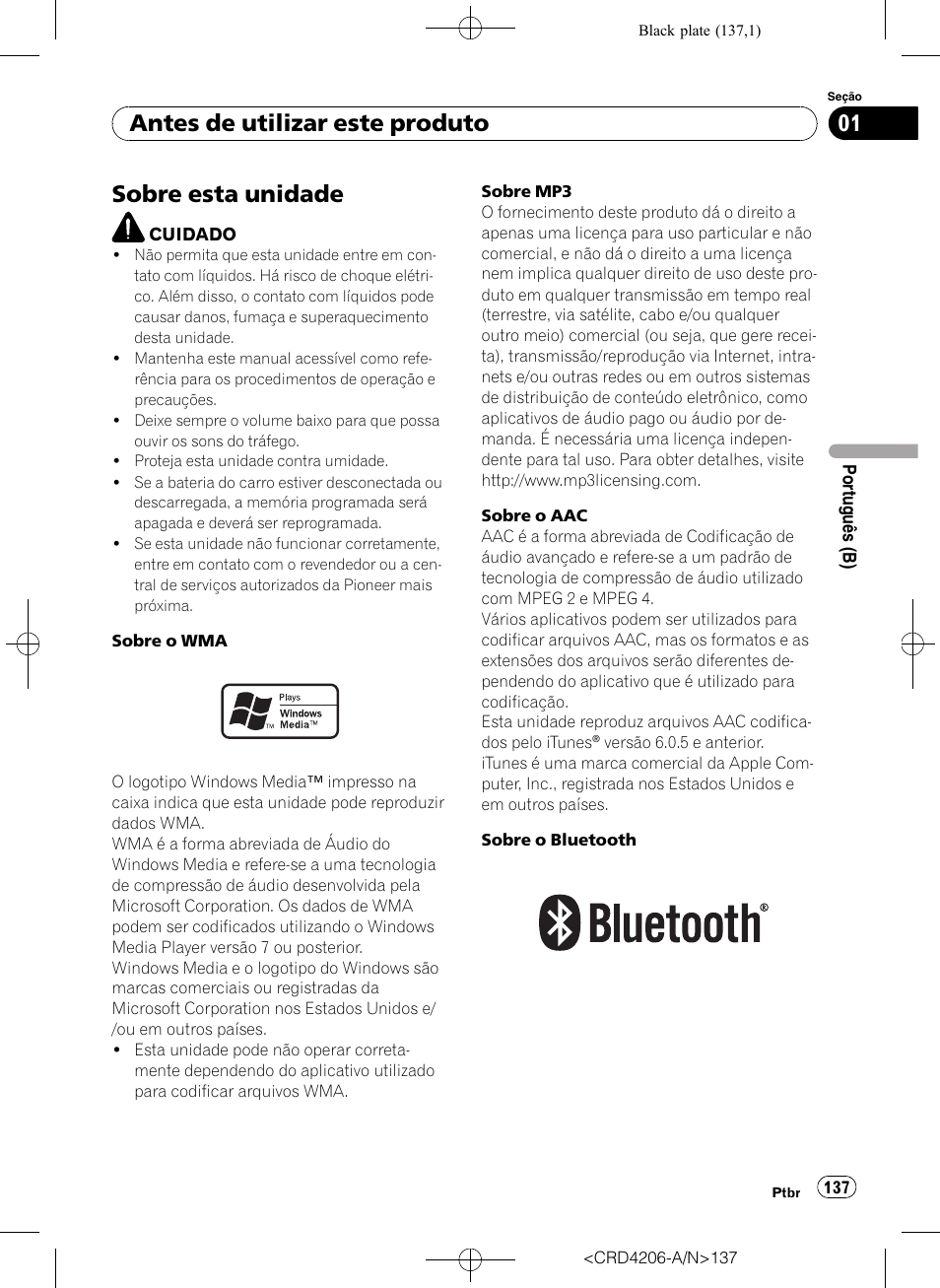 Antes de utilizar este produto, Sobre esta unidade | Pioneer Super Tuner III D DEH-P8950BT User Manual | Page 137 / 204