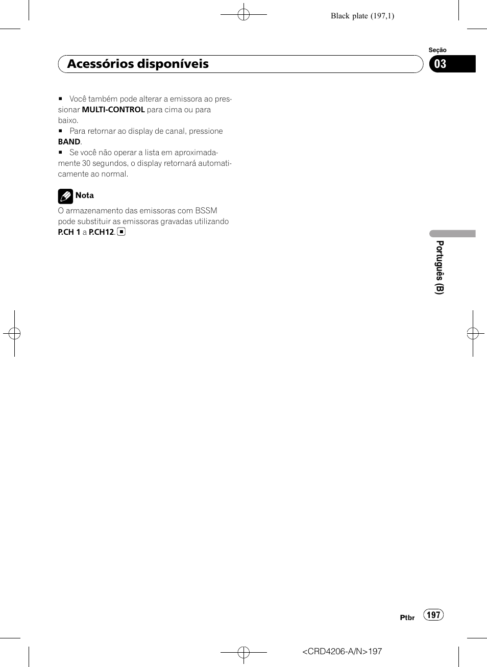 Acessórios disponíveis | Pioneer Super Tuner III D DEH-P8950BT User Manual | Page 197 / 204