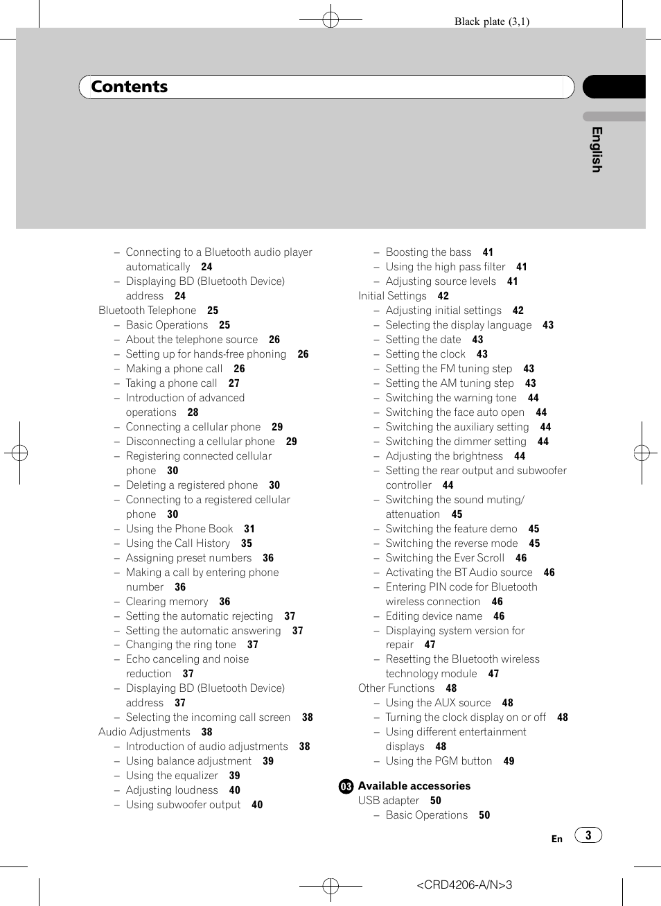 Pioneer Super Tuner III D DEH-P8950BT User Manual | Page 3 / 204