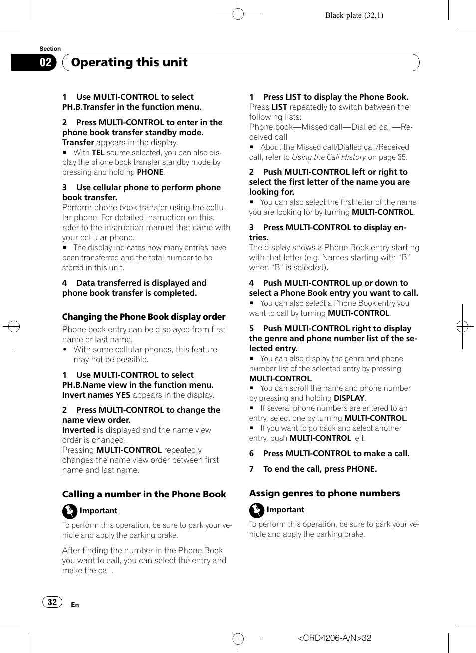 Operating this unit | Pioneer Super Tuner III D DEH-P8950BT User Manual | Page 32 / 204