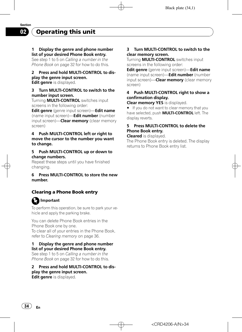 Operating this unit | Pioneer Super Tuner III D DEH-P8950BT User Manual | Page 34 / 204