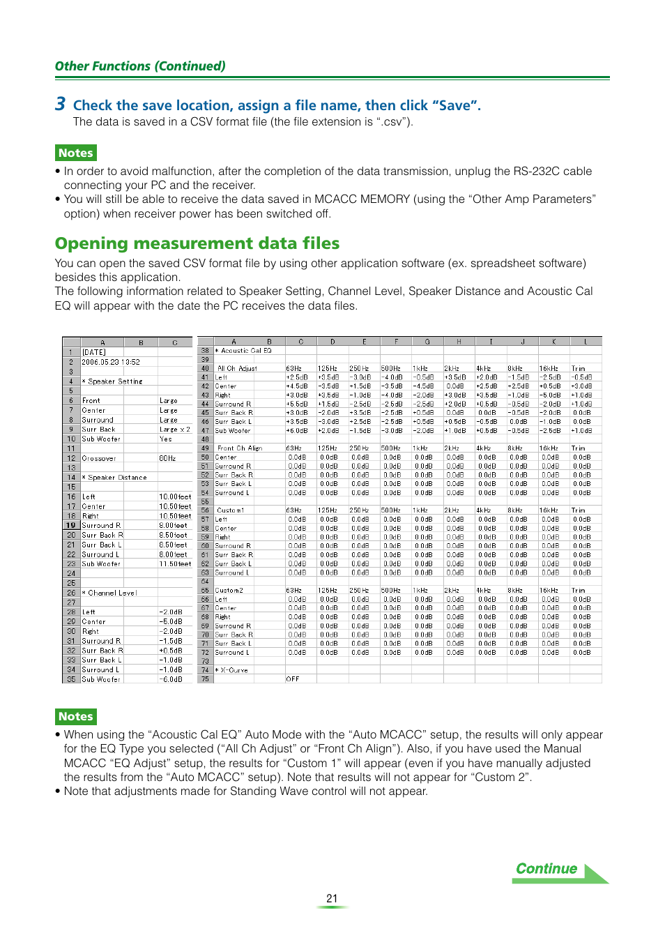 Opening measurement data files | Pioneer VSX-9120TXH-K User Manual | Page 21 / 30