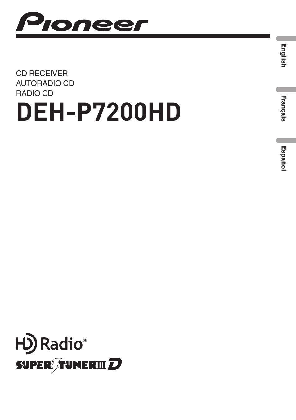 Pioneer DEH P7200HD User Manual | 117 pages