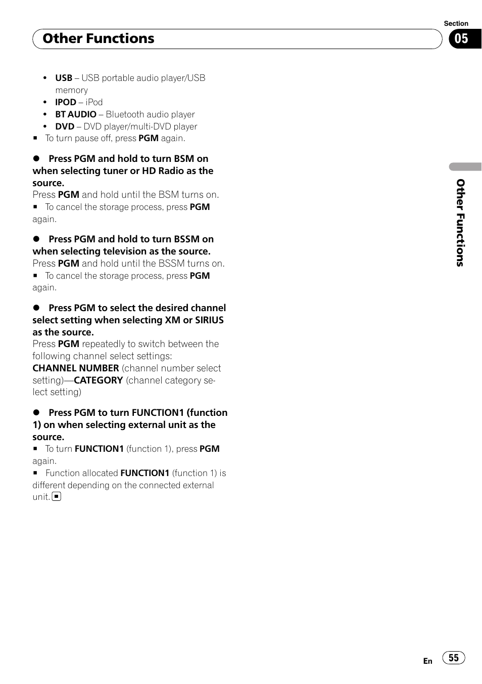 Other functions | Pioneer SUPER TUNER III D FH-P8000BT User Manual | Page 55 / 80