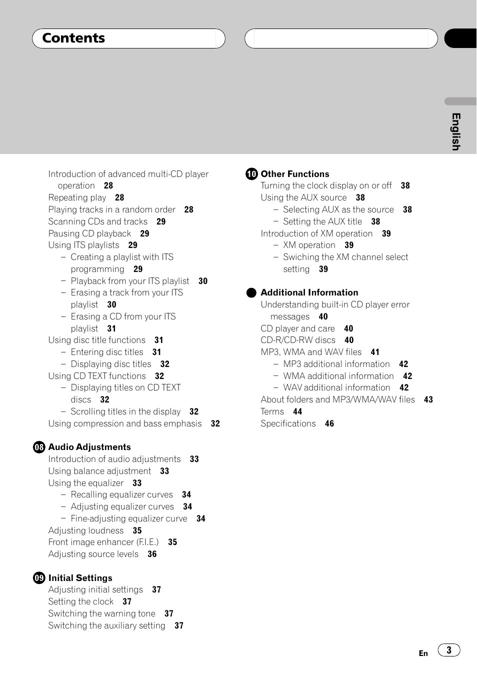 Pioneer DEH-P4700MP User Manual | Page 3 / 140